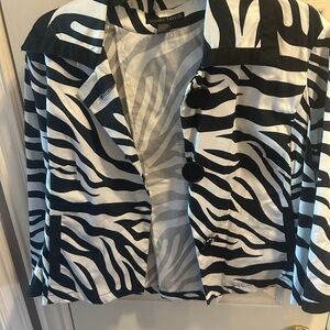 Chic Zebra Print Blazer
